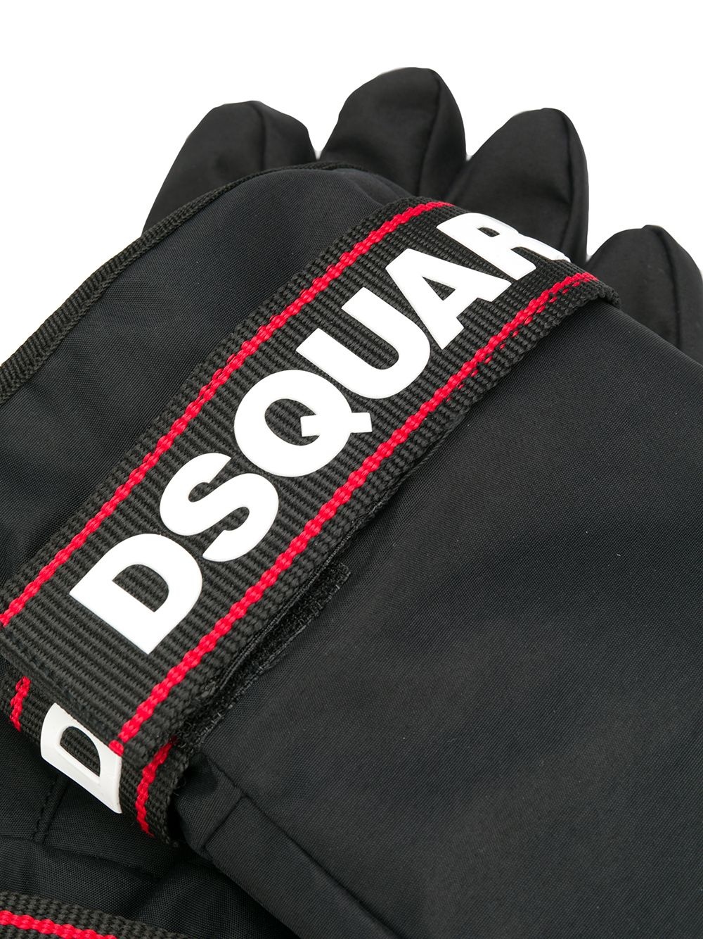 logo strap gloves - 2