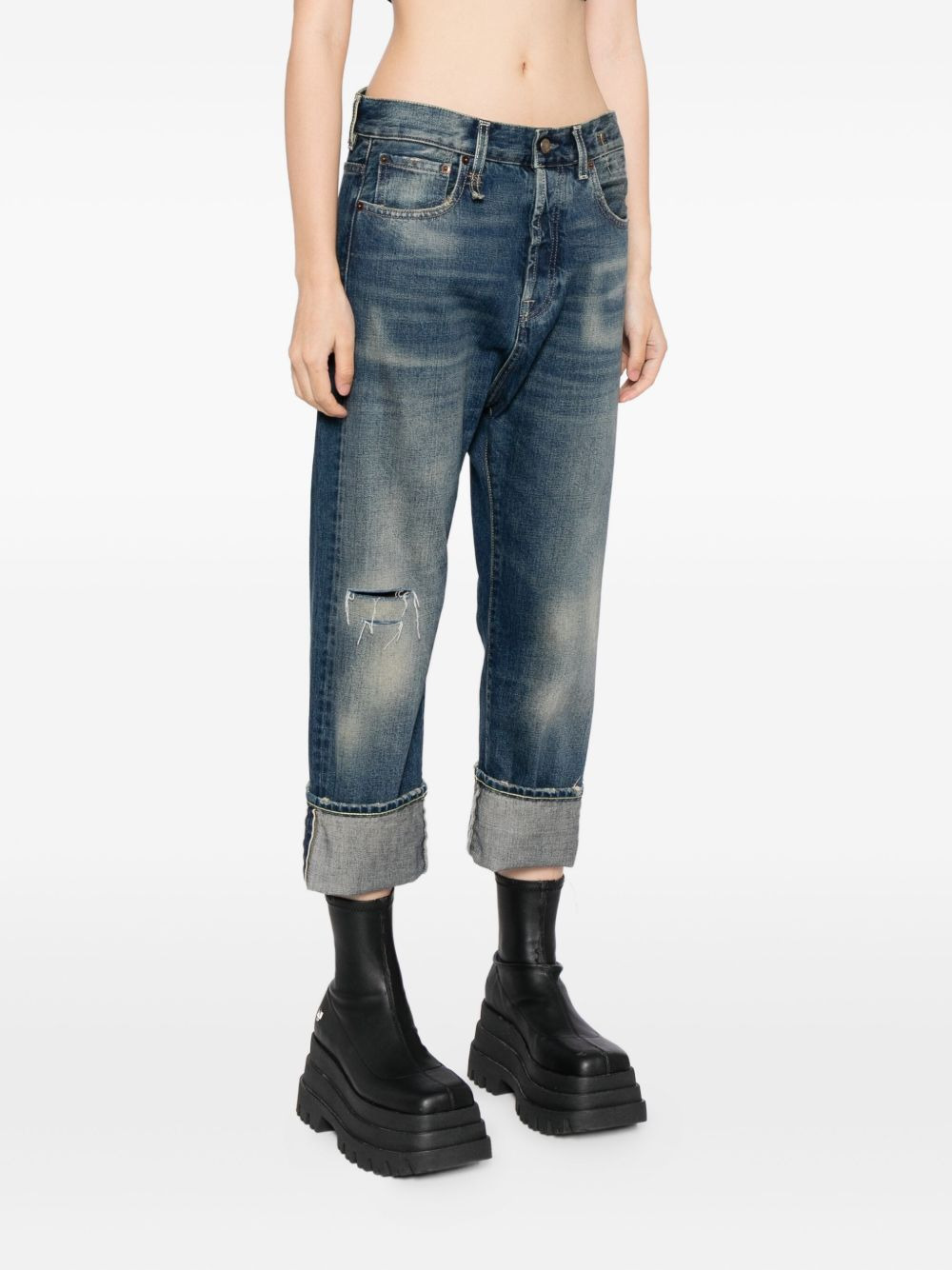cuffed drop jeans - 3
