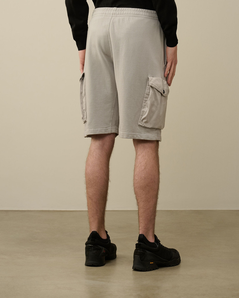 Cotton Fleece Mixed Cargo Shorts 3