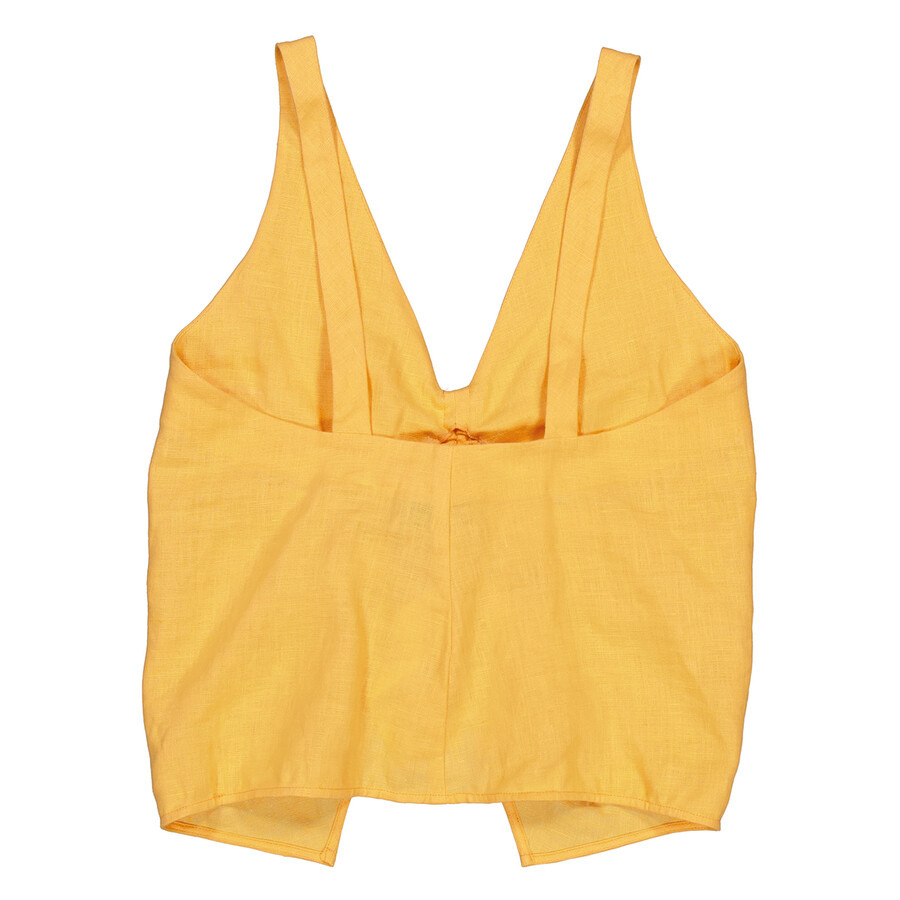 Nanushka Berdine Drawstring Sleeveless Linen Top - 6