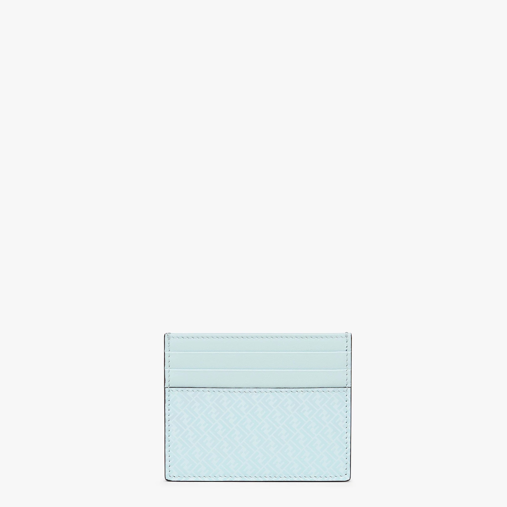 Light blue leather card holder - 1