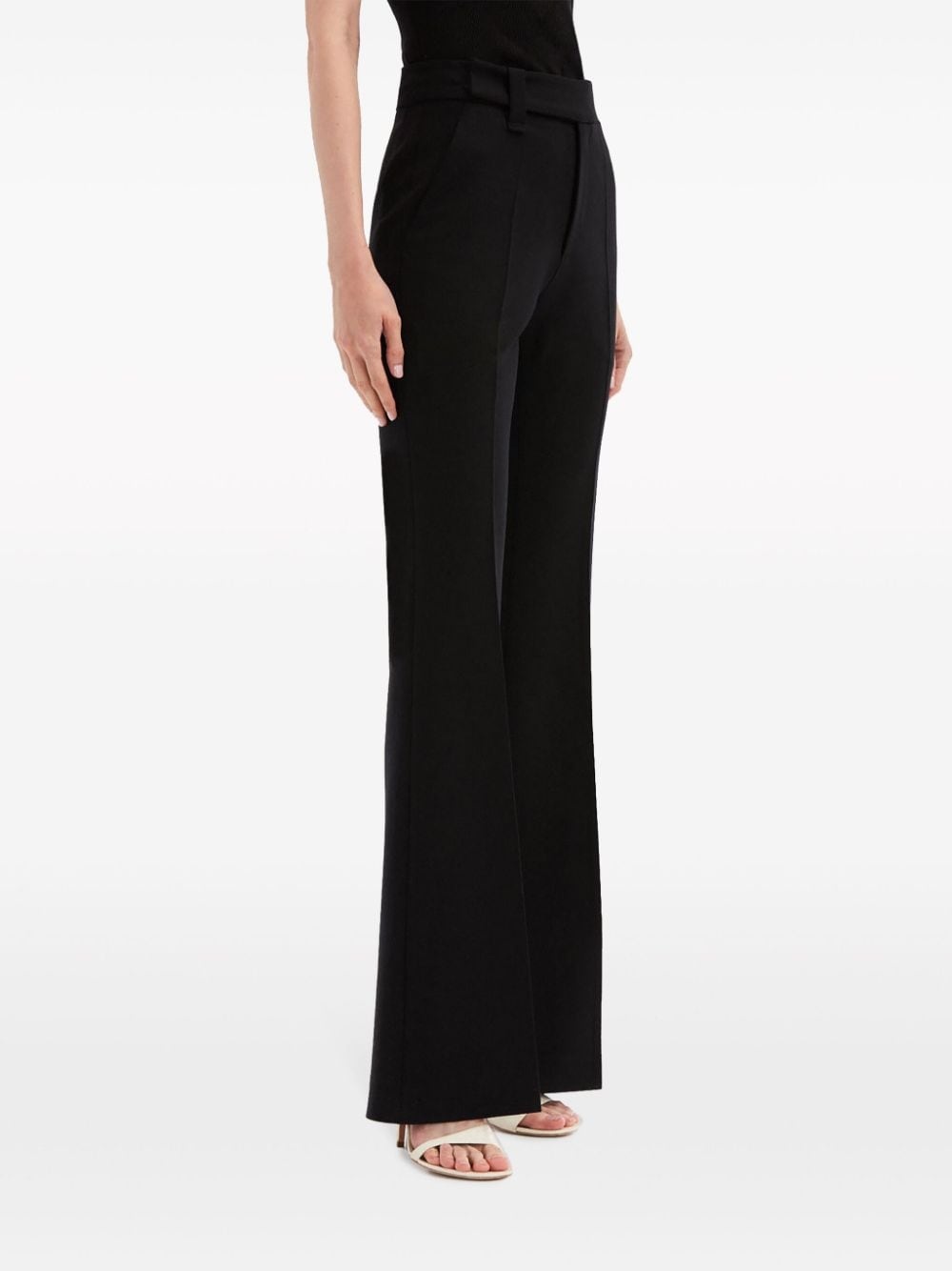 high-waisted flared trousers - 3