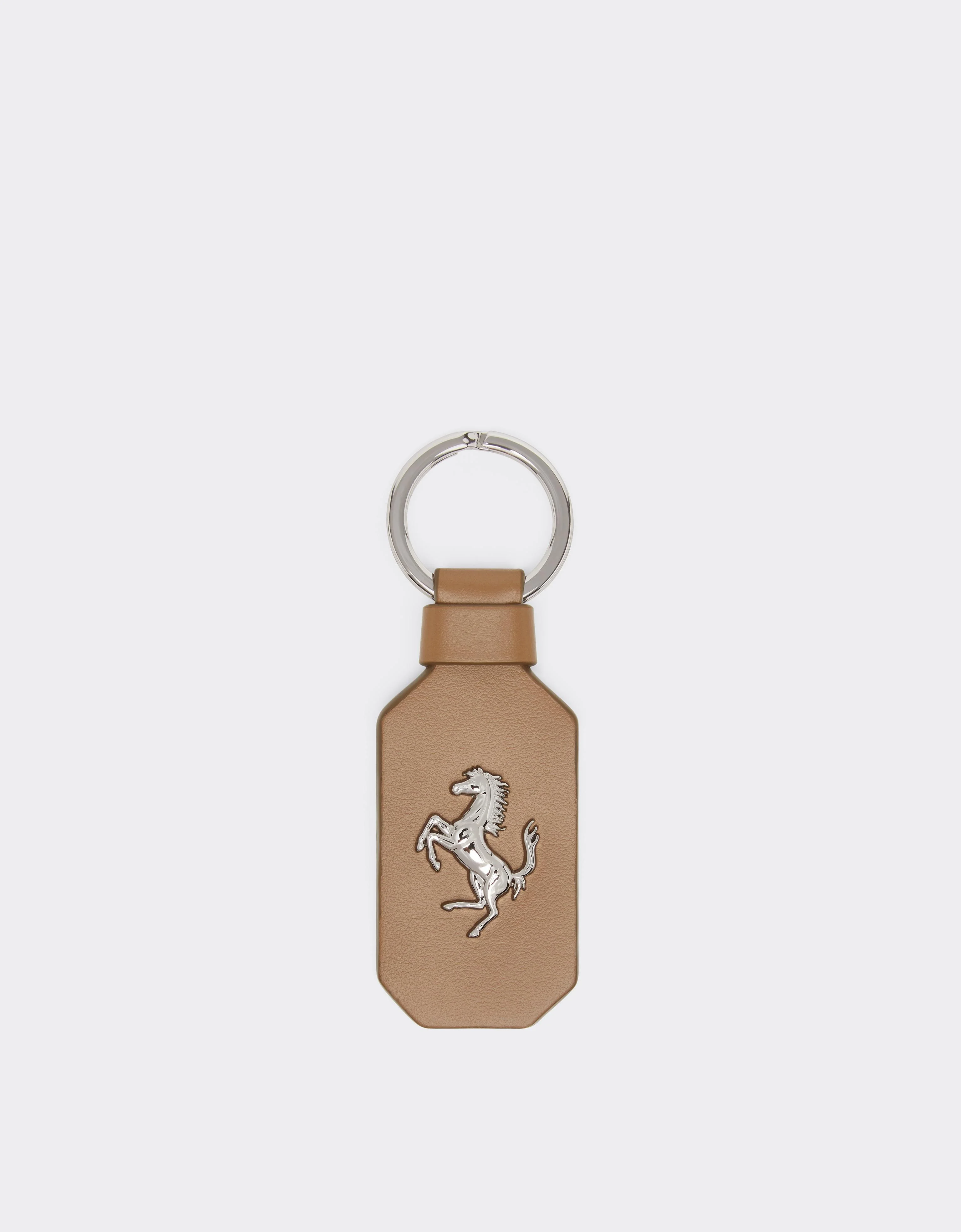 Leather Keyring with Prancing Horse - 1