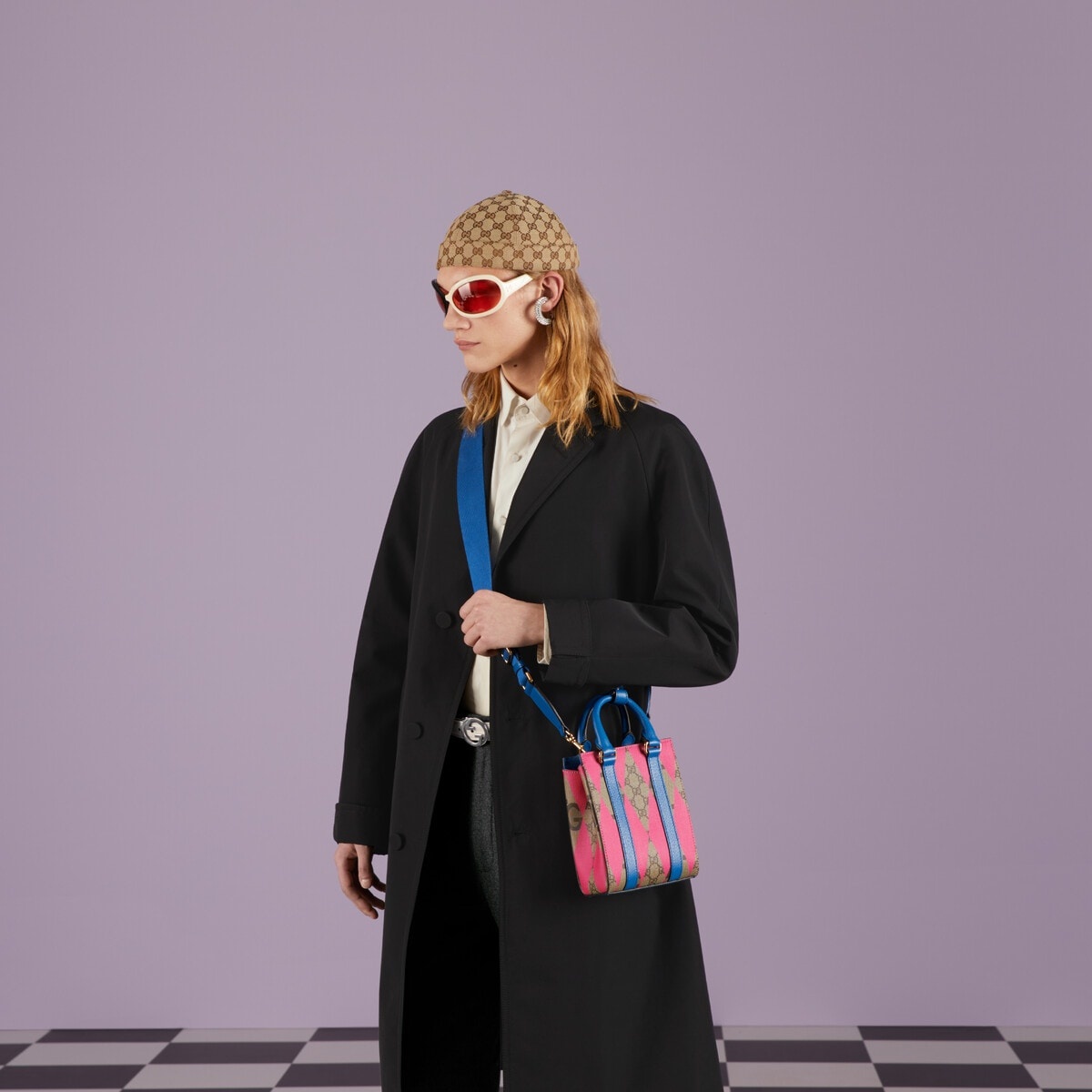 GG rhombus print mini tote bag - 2