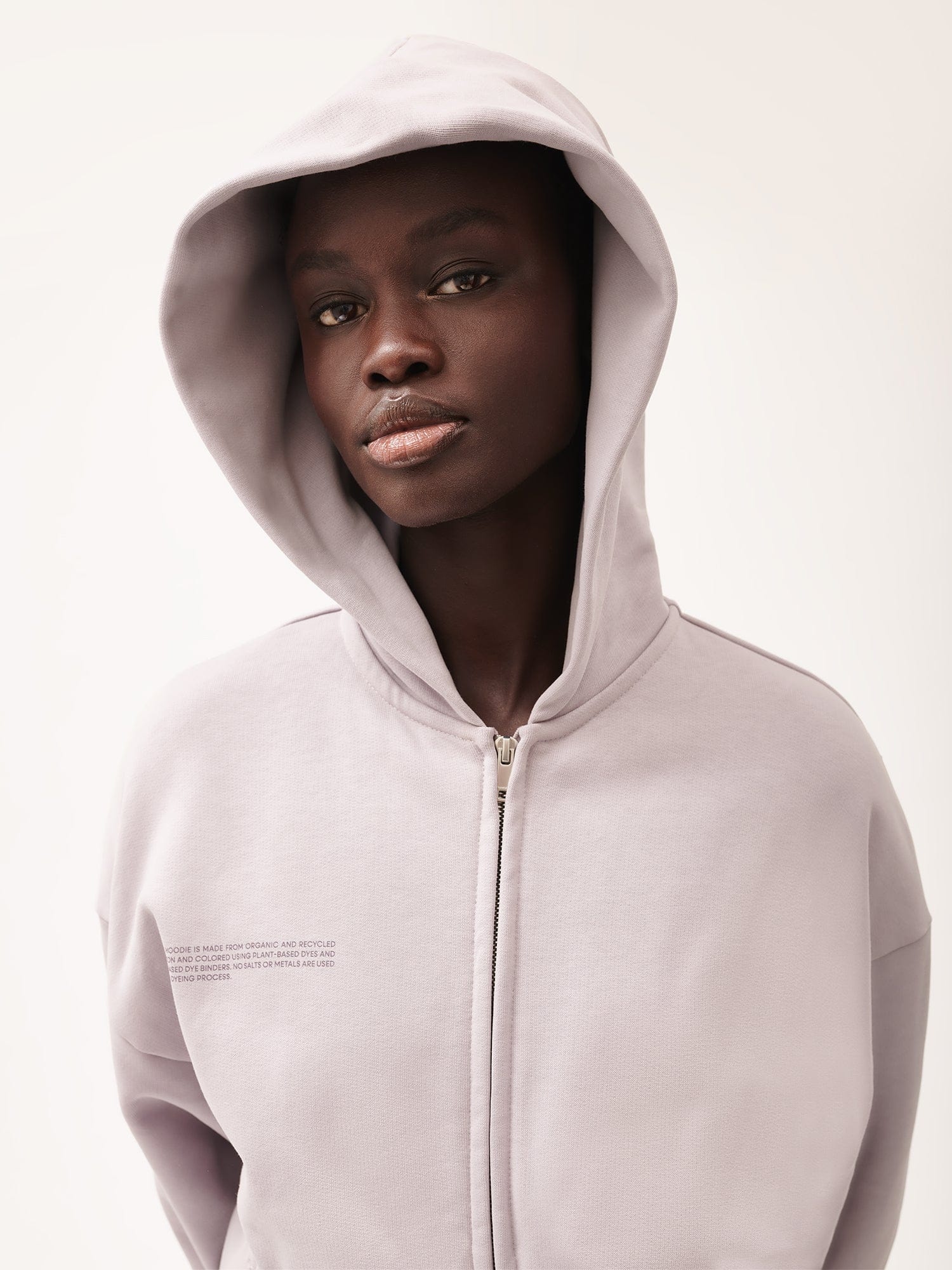 Womens Natural Dye Zipped Hoodie - Daylight Purple - 5
