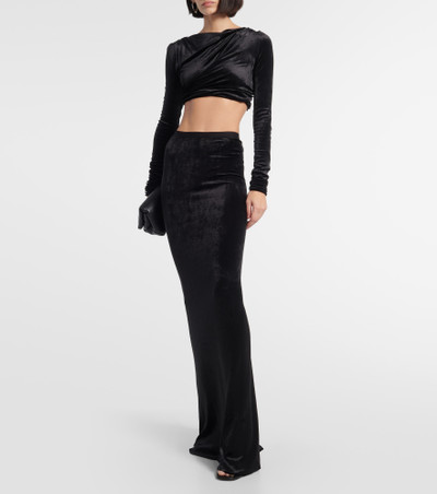 Rick Owens Lilies jersey cropped top outlook