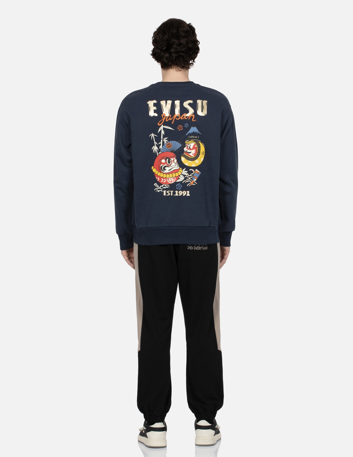 KUMADORI DARUMA PRINT RELAX FIT SWEATSHIRT - 5