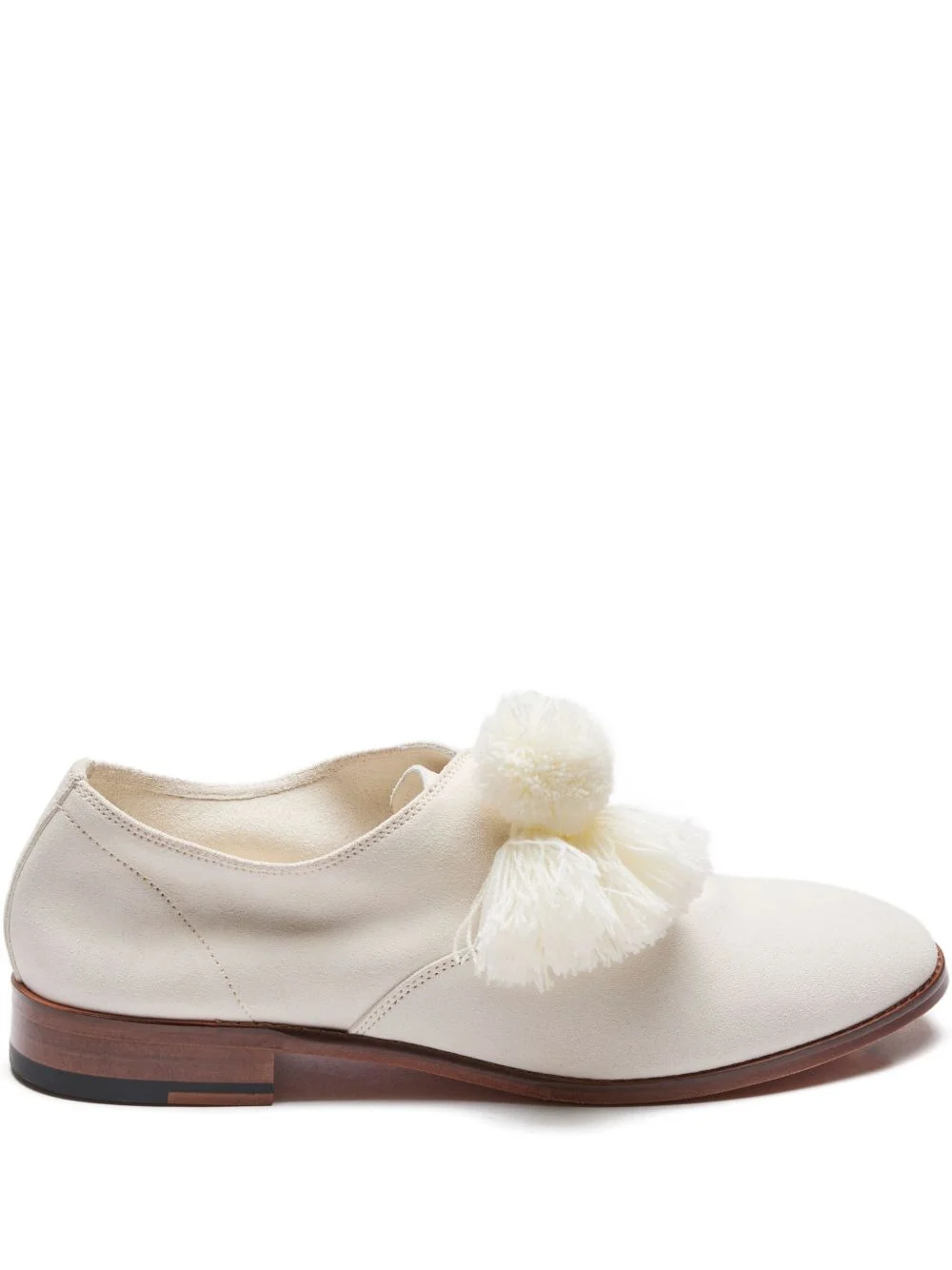 pom-pom lace-up trainers - 1