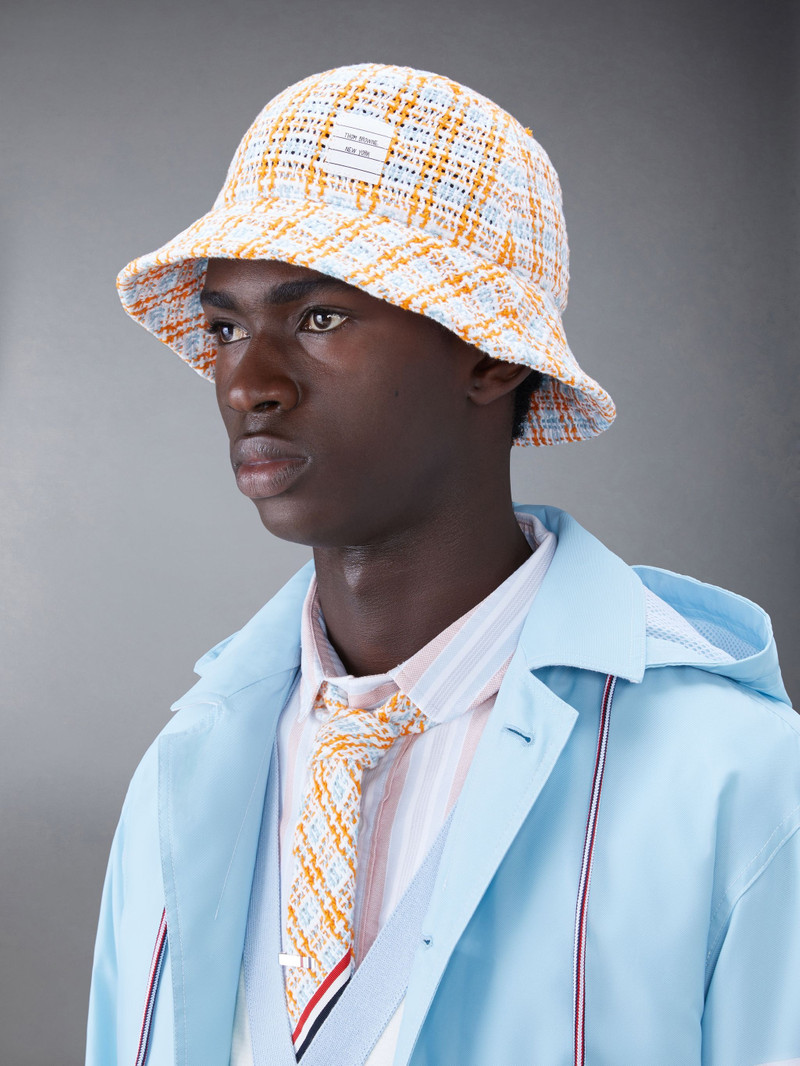 Check Crochet Tweed Classic Bucket Hat 4