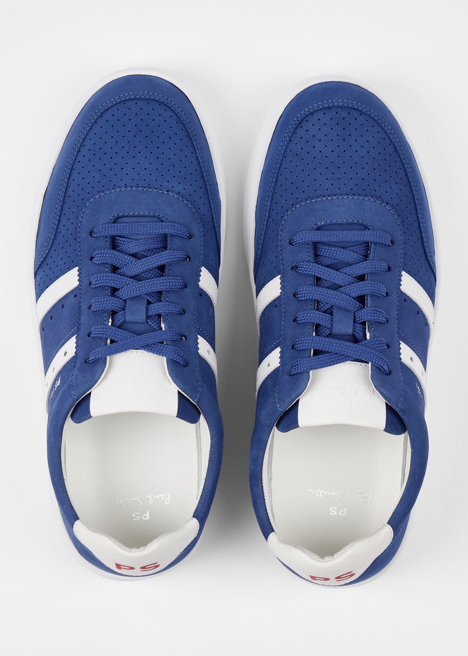 Cobalt Blue Leather 'Birch' Trainers - 5