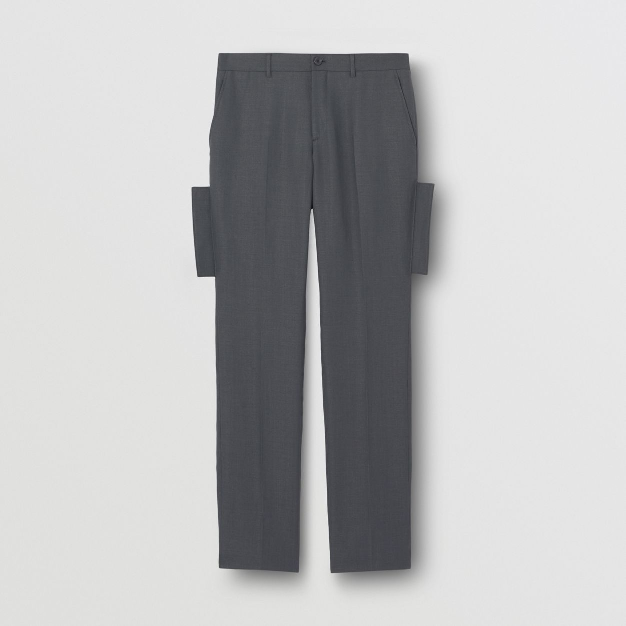 Panel Detail Wool Ramie Tailored Trousers - 1