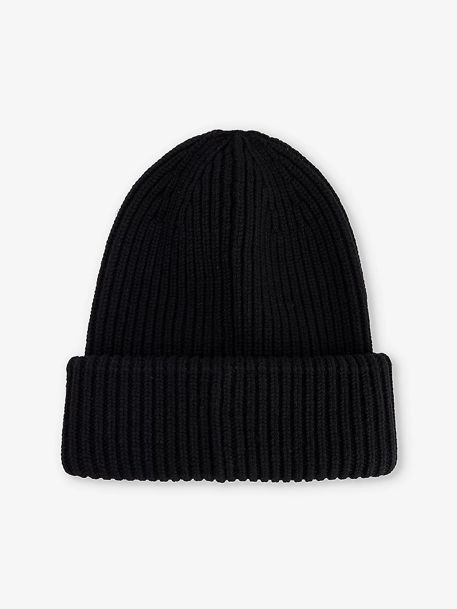 Brand-patch wool and cashmere beanie - 3