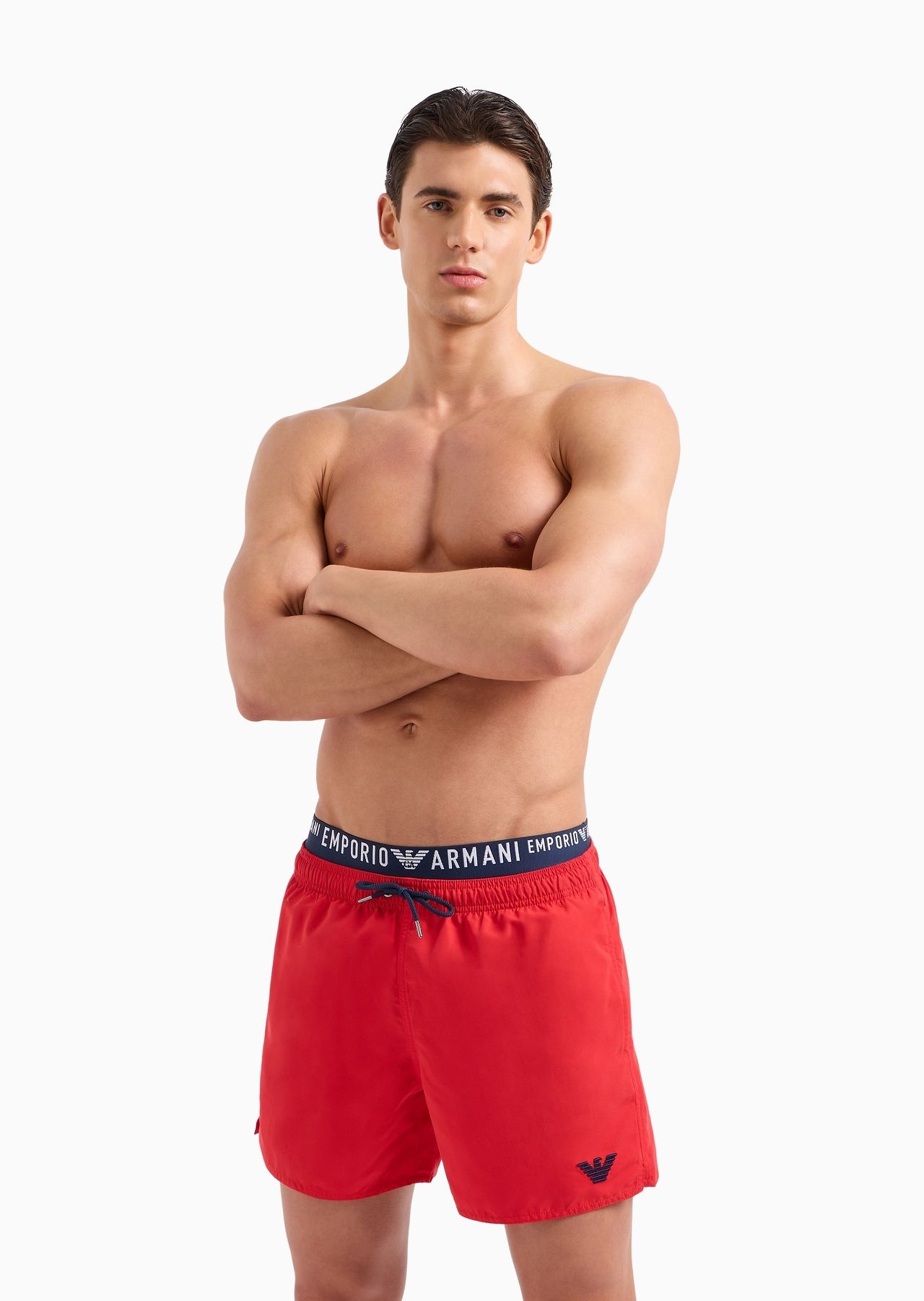 ASV recycled-fabric swim shorts with logoband - 3