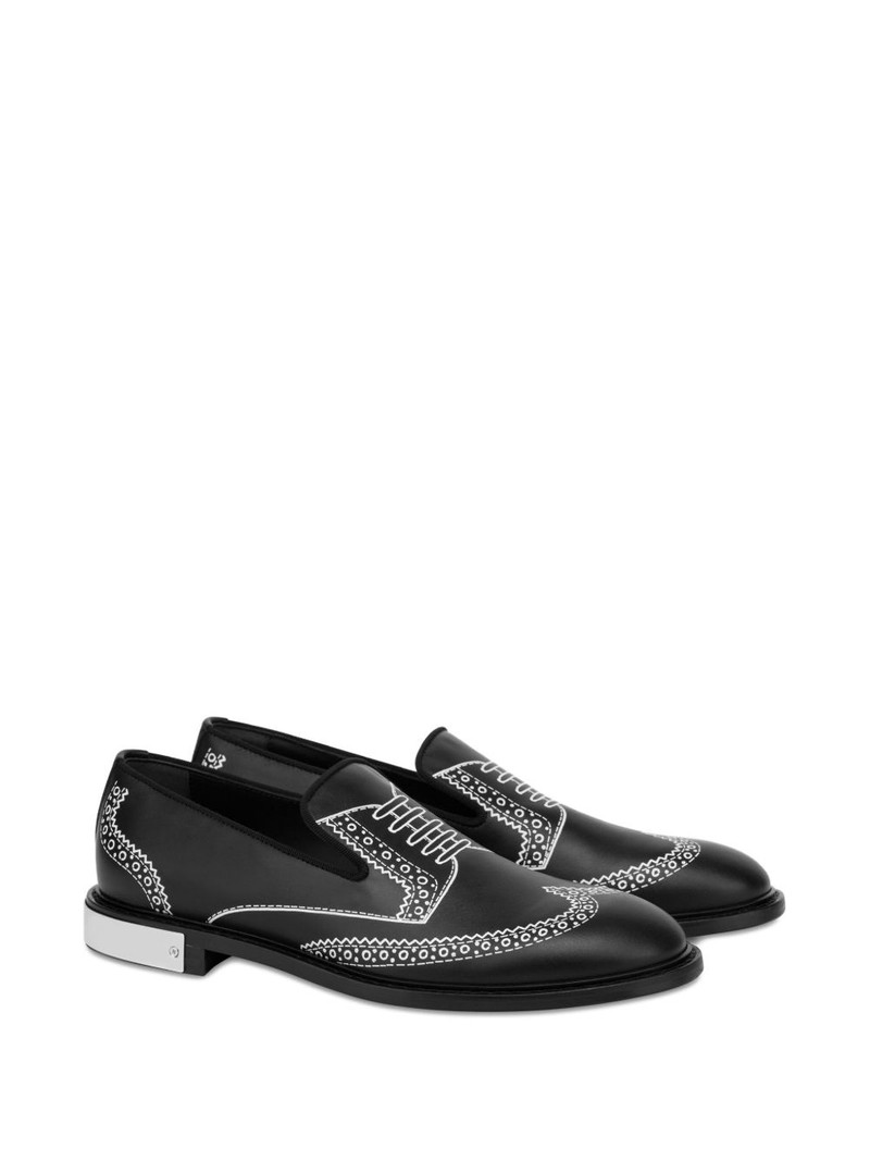 Moschino leather loafers outlook