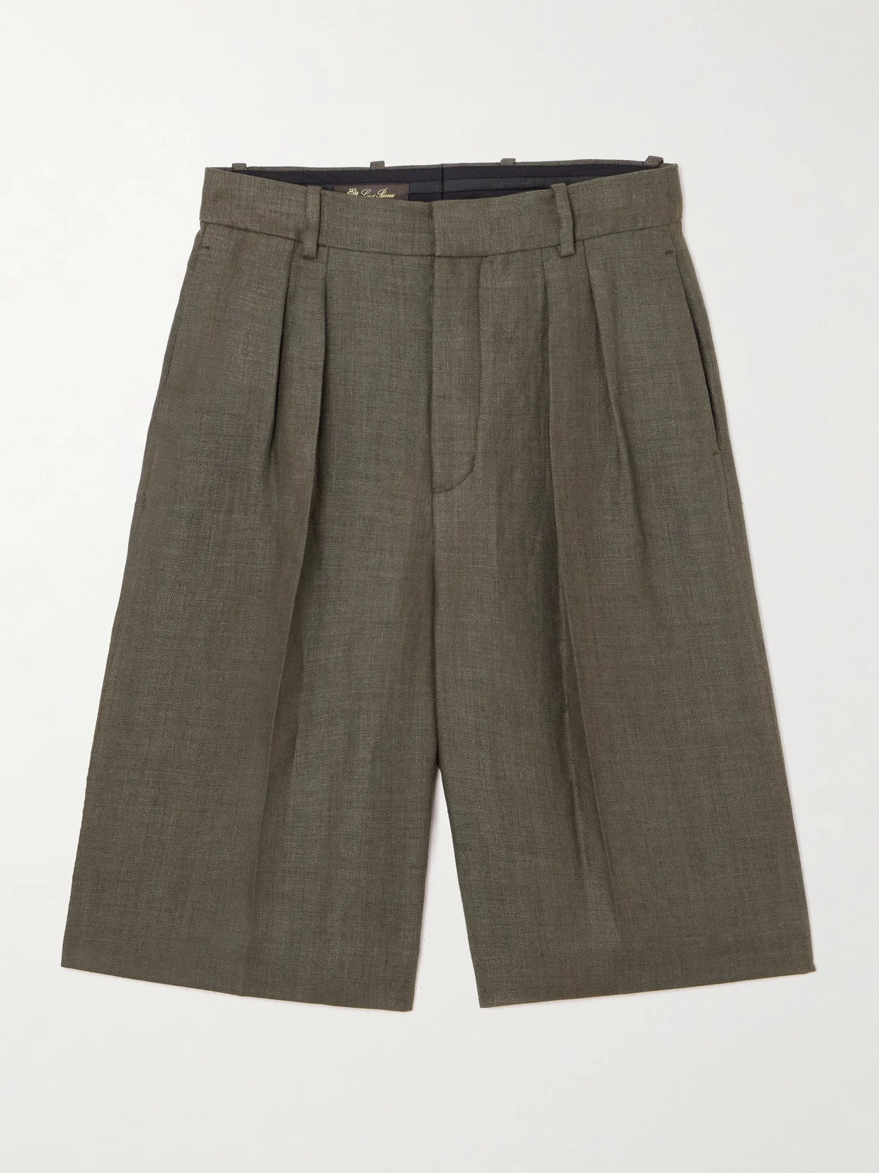 Digby Pleated Linen And Wool-blend Shorts - 1