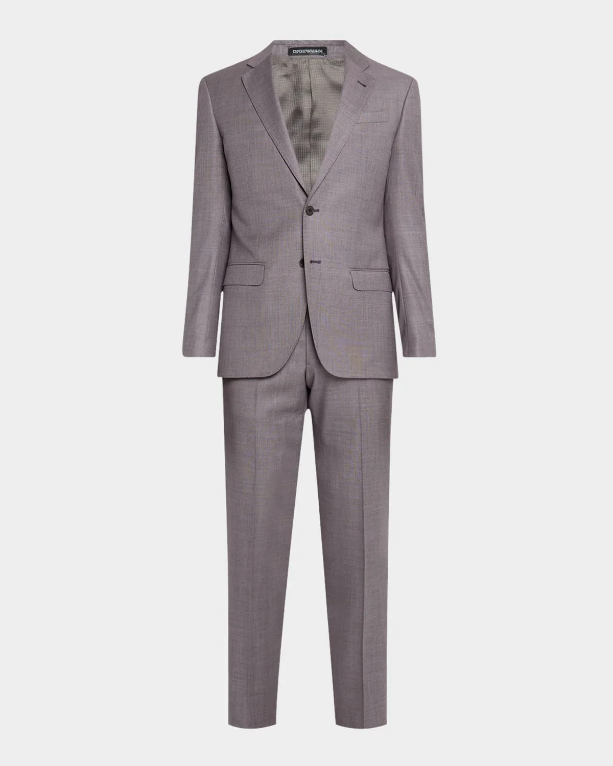 Men's Silky Wool Sharkskin Suit - 1