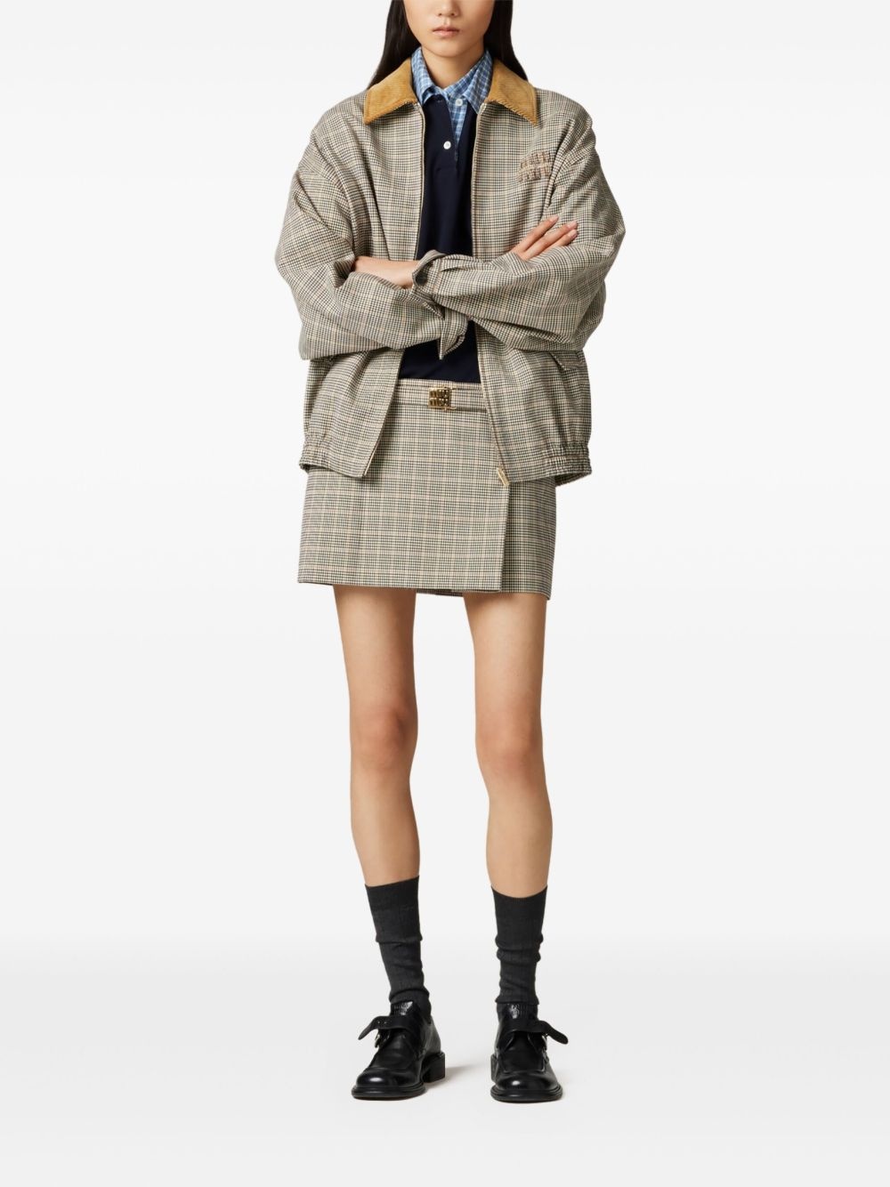 checked mini skirt - 2