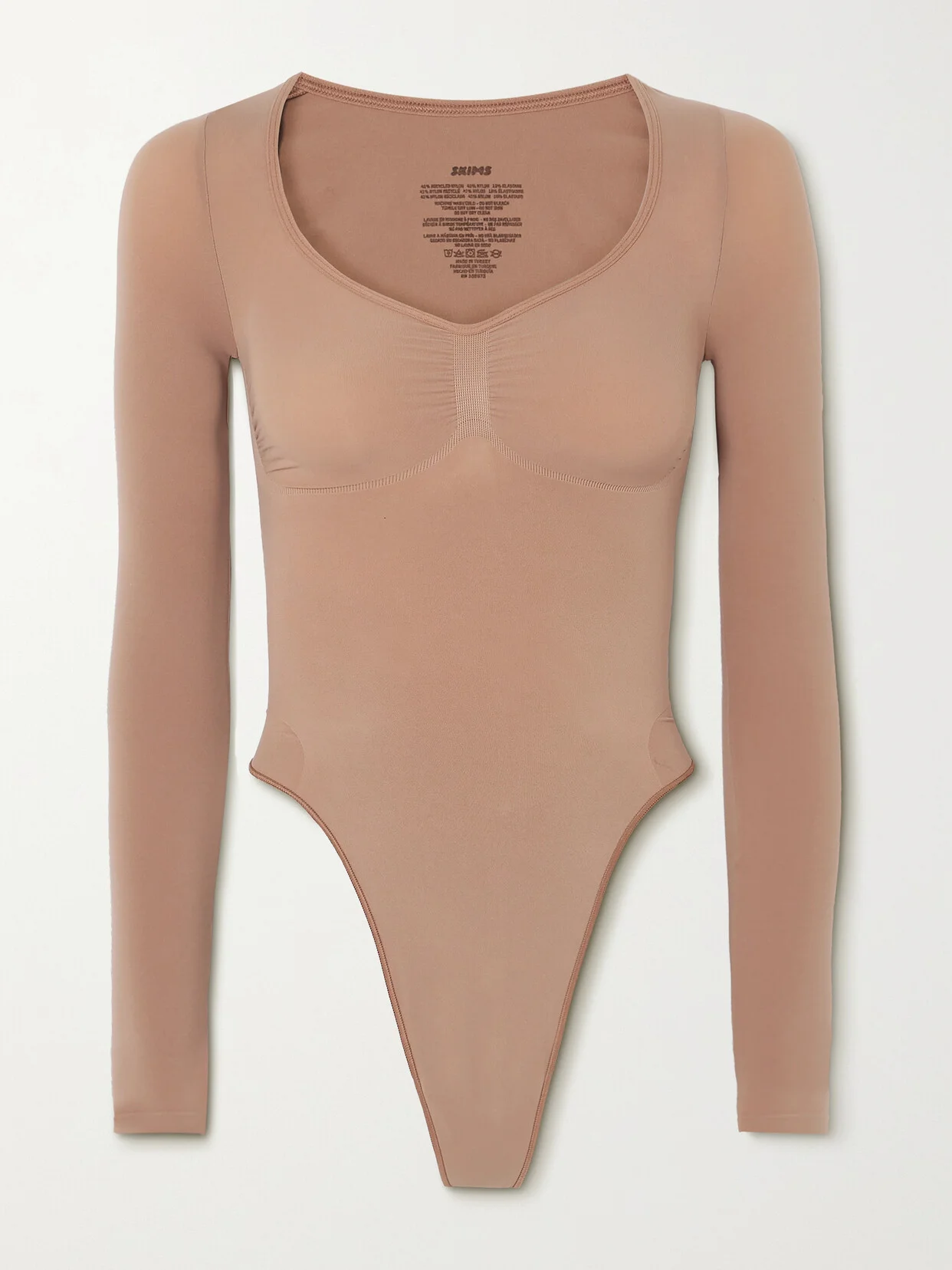 Seamless Sculpt Long Sleeve Thong Bodysuit - 1