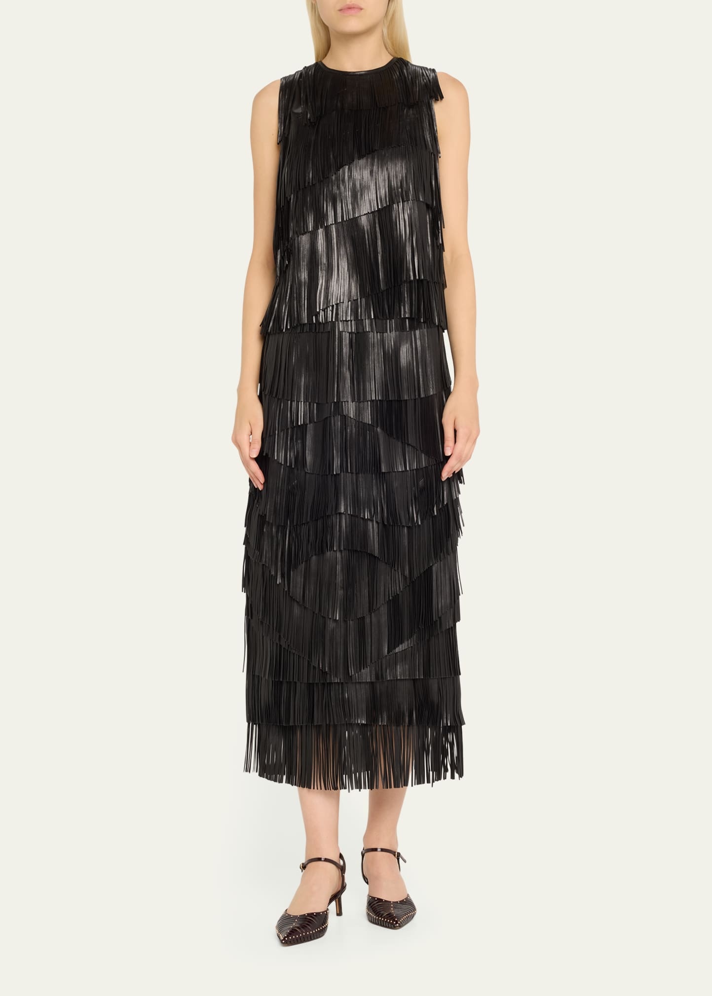 Therese Leather Fringe Skirt - 2