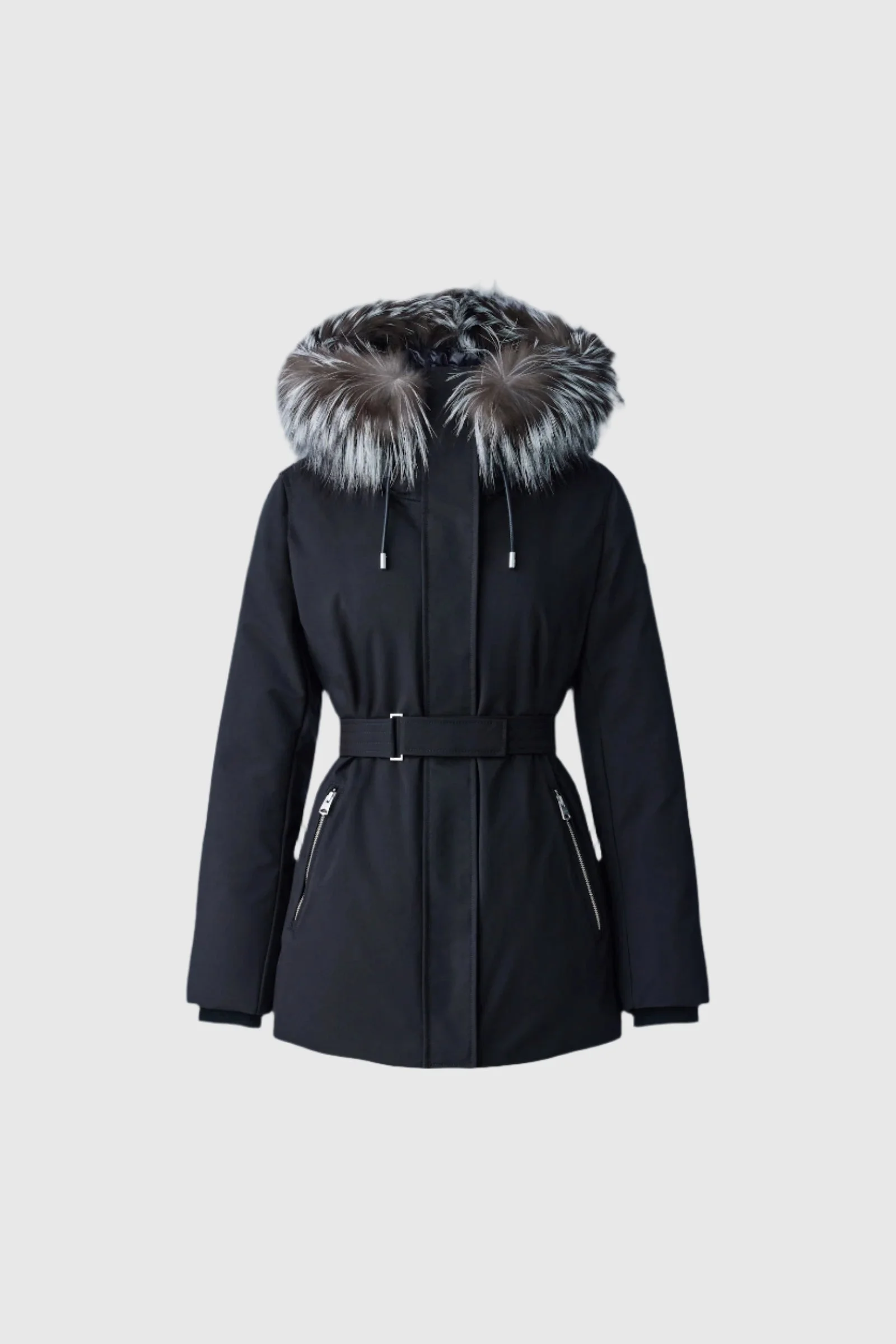 JENI 2-in-1 down parka with removable bib and silver fox fur - 1