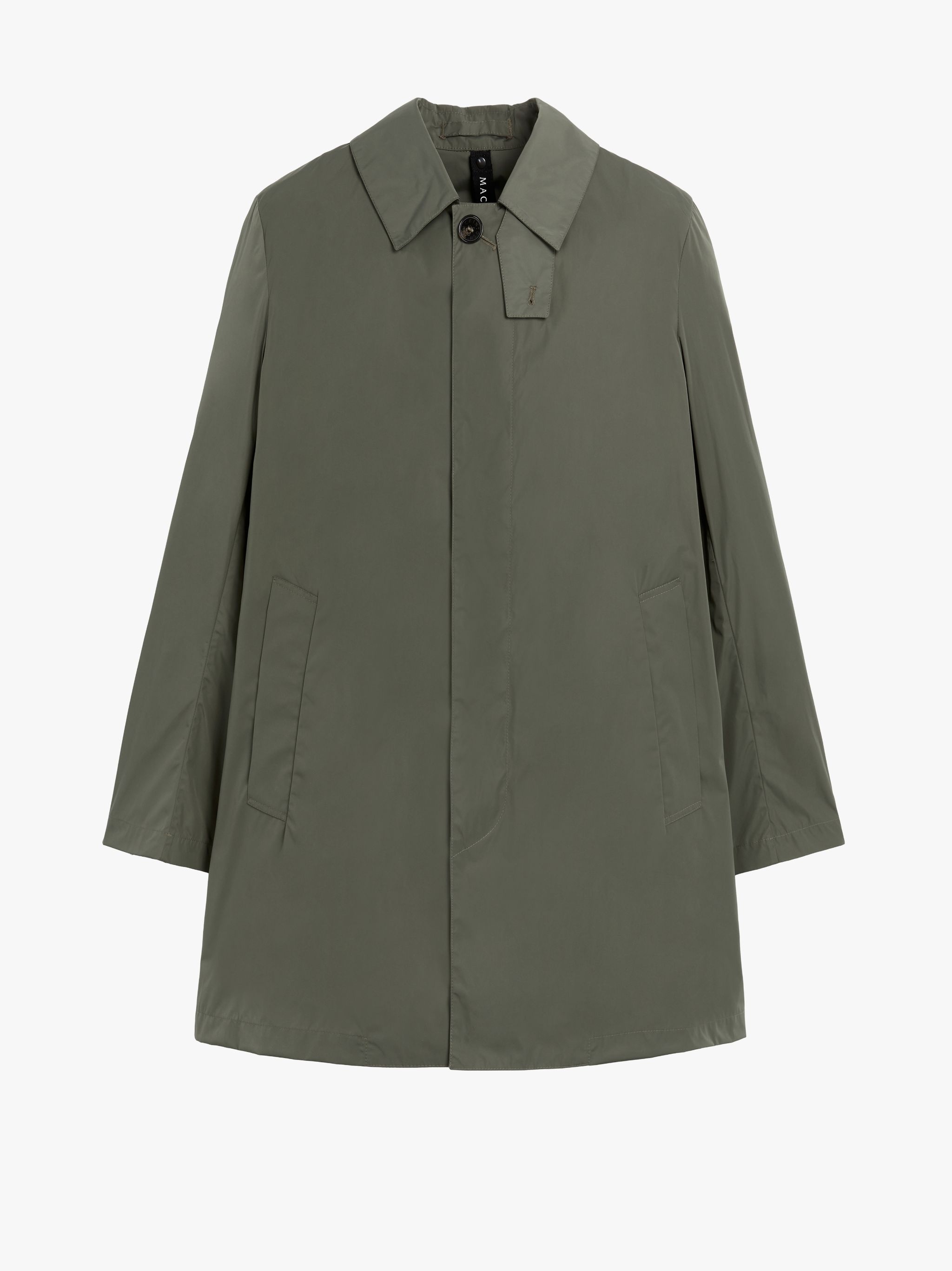 LONDON MILITARY GREEN NYLON SHORT COAT | GMC-106 - 1