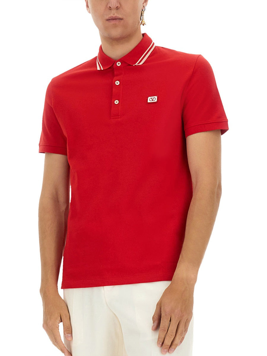 Valentino Men Polo Shirt With Signature Vlogo - 4