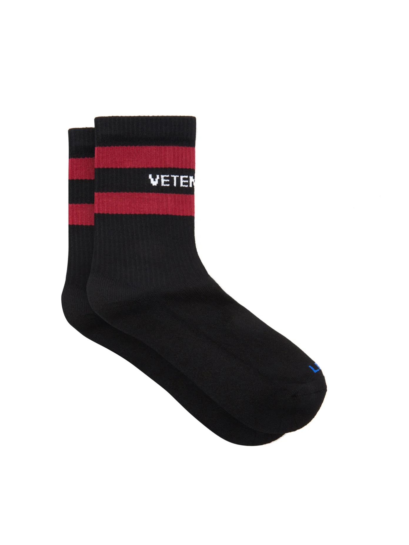 Logo-jacquard striped cotton-blend knit socks - 1