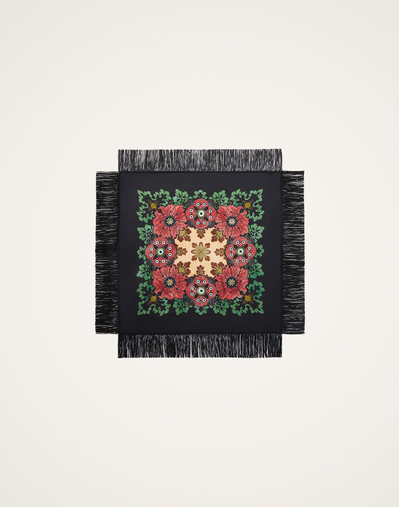 Reversible Fringe Carré Scarf 10