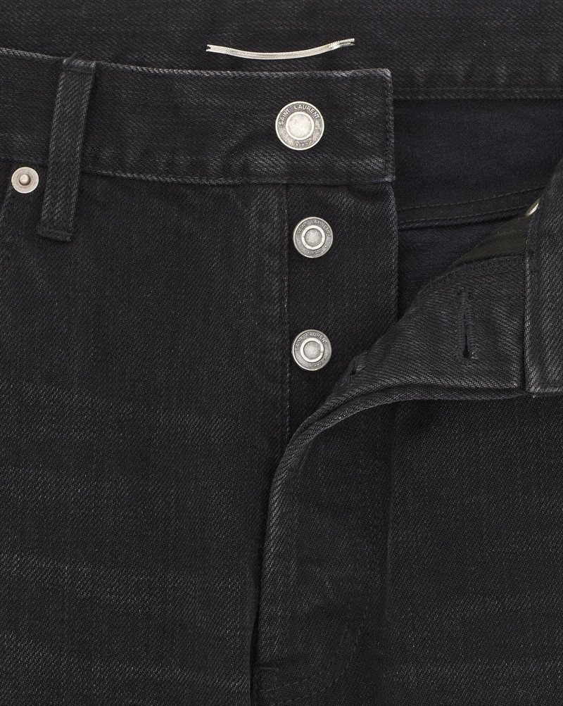 relaxed-fit shorts in black denim 3