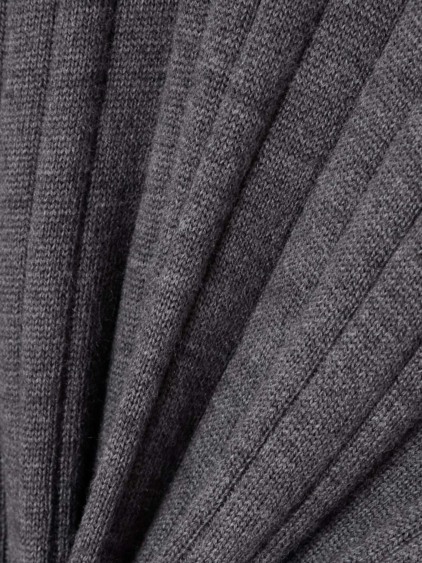 Ribbed wool T-shirt Gray - 4