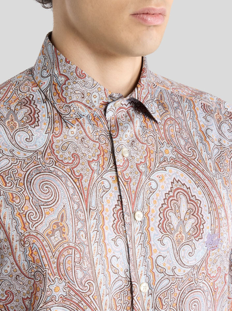 Etro SHIRT IN COTTON SATIN WITH FLORAL PAISLEY MOTIF outlook