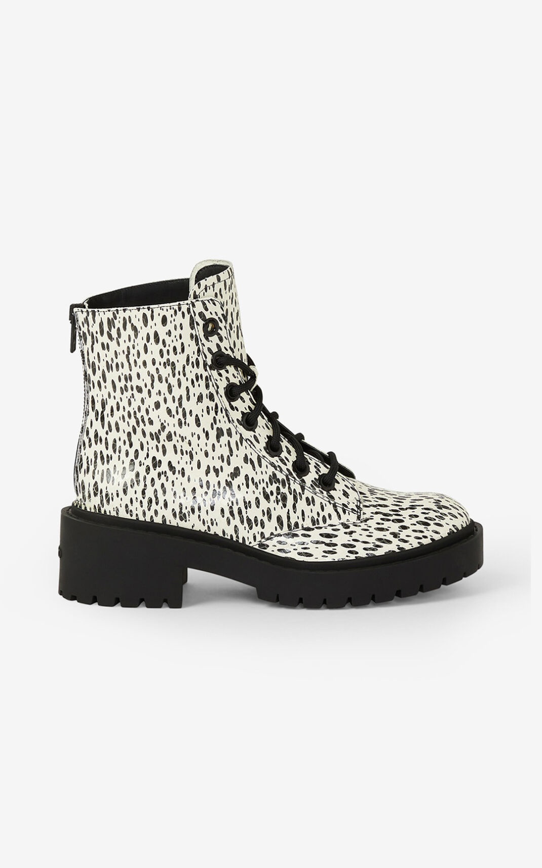 Lace-up Pike 'Leopard' leather ankle boots - 1