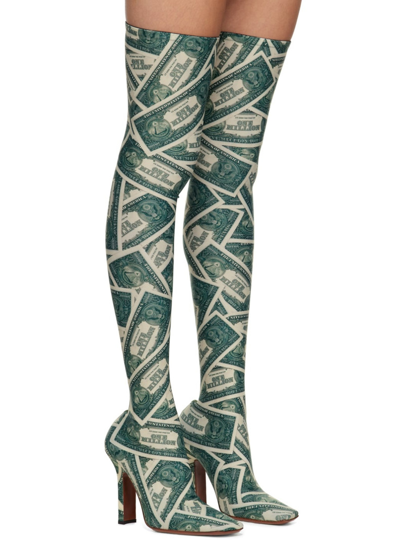 Green Boomerang Sock Boots 4