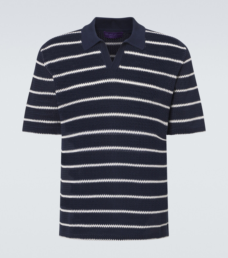 Striped cotton polo shirt 1
