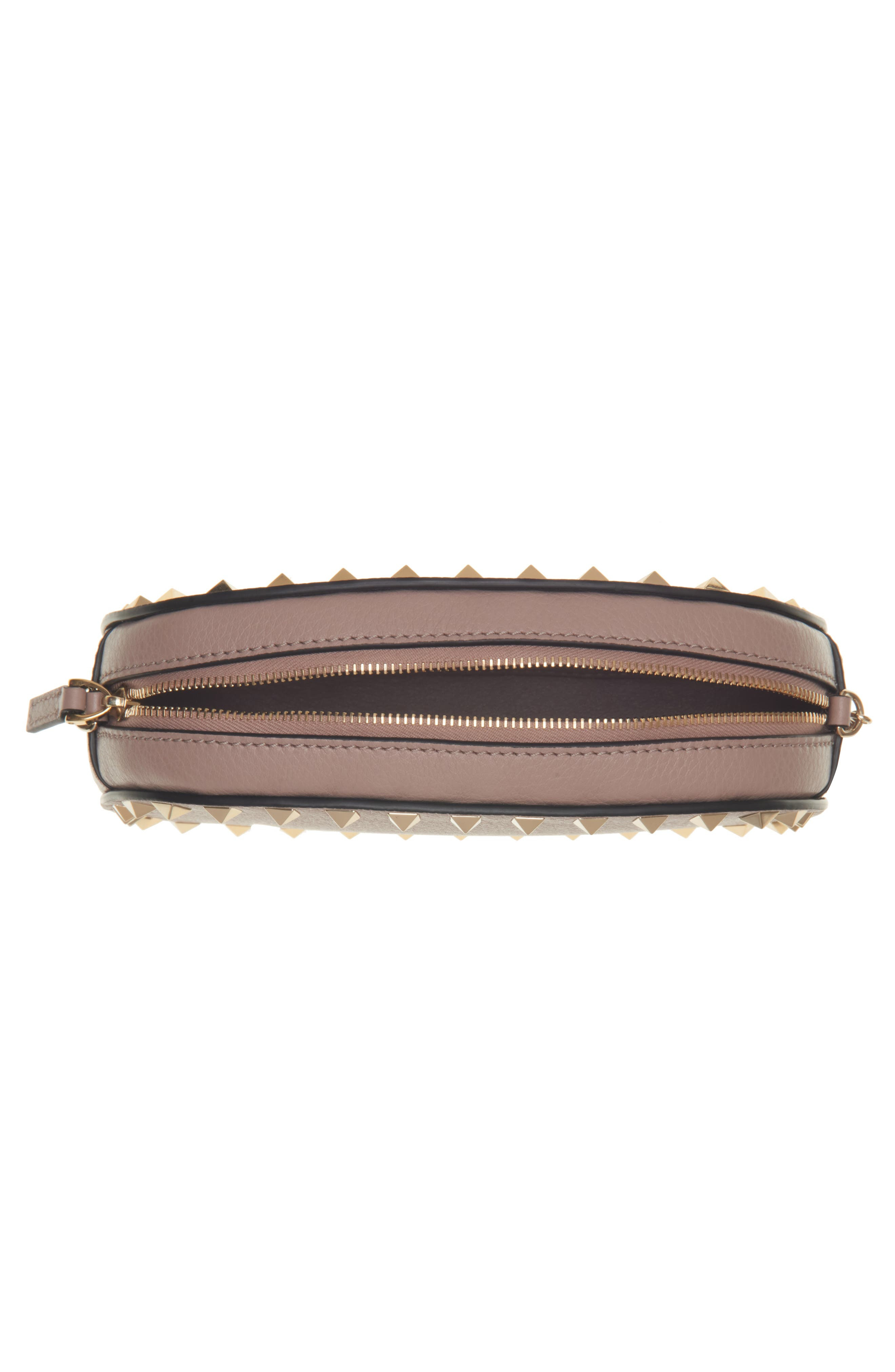 Valentino Garavani Mini Rockstud Leather Crossbody Bag in Poudre at Nordstrom - 4