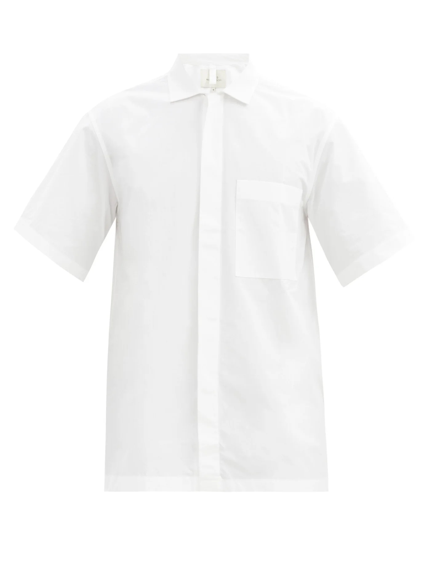 Short-sleeved cotton shirt - 1