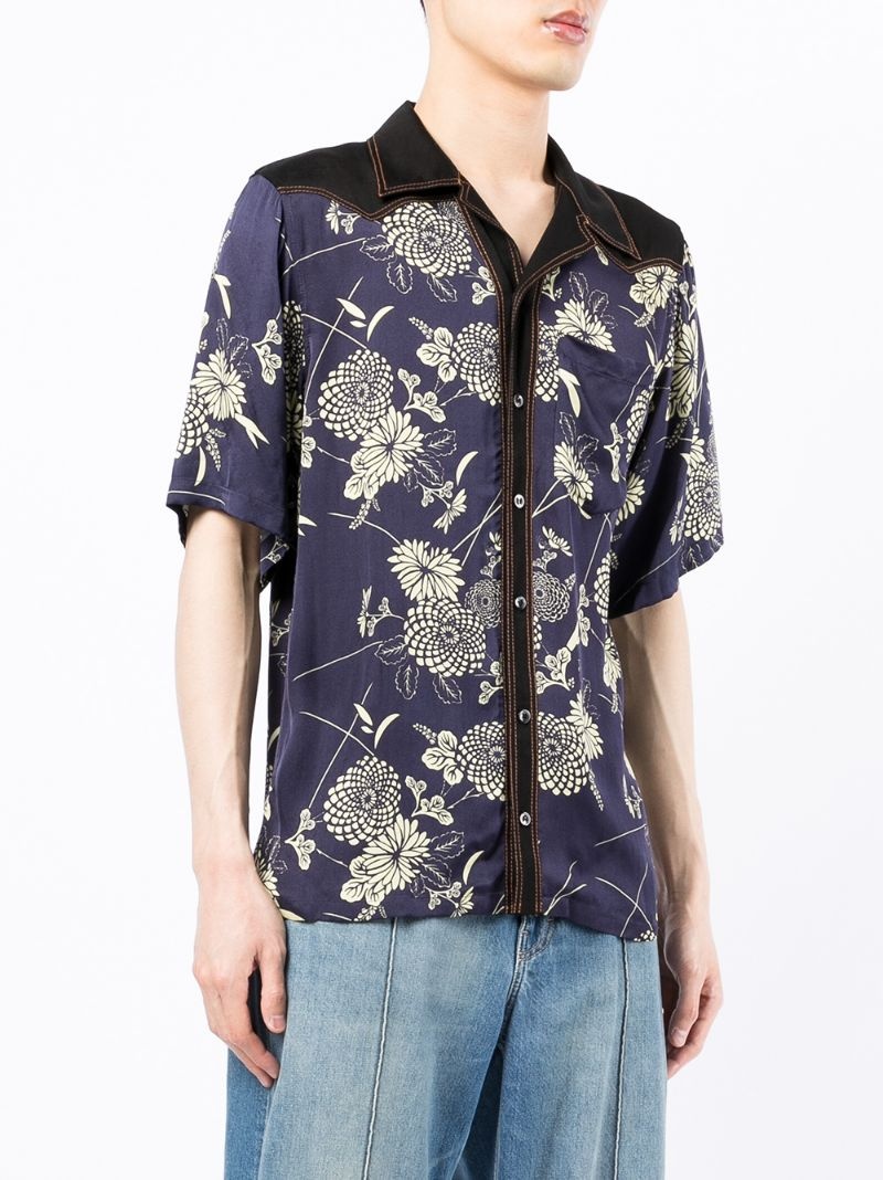 floral-print shirt - 3