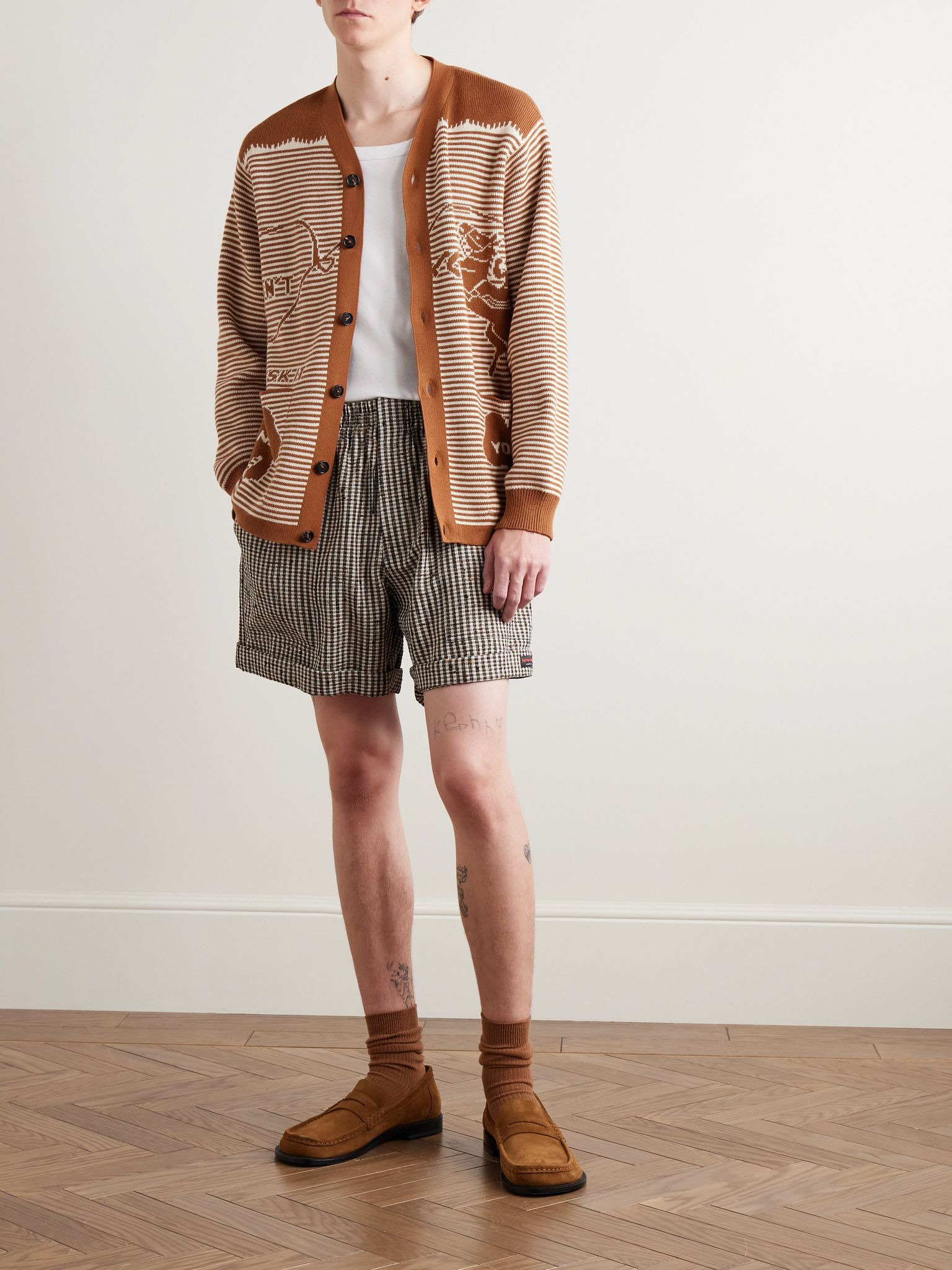 Buckaroo Cotton-Jacquard Cardigan Brown - 2