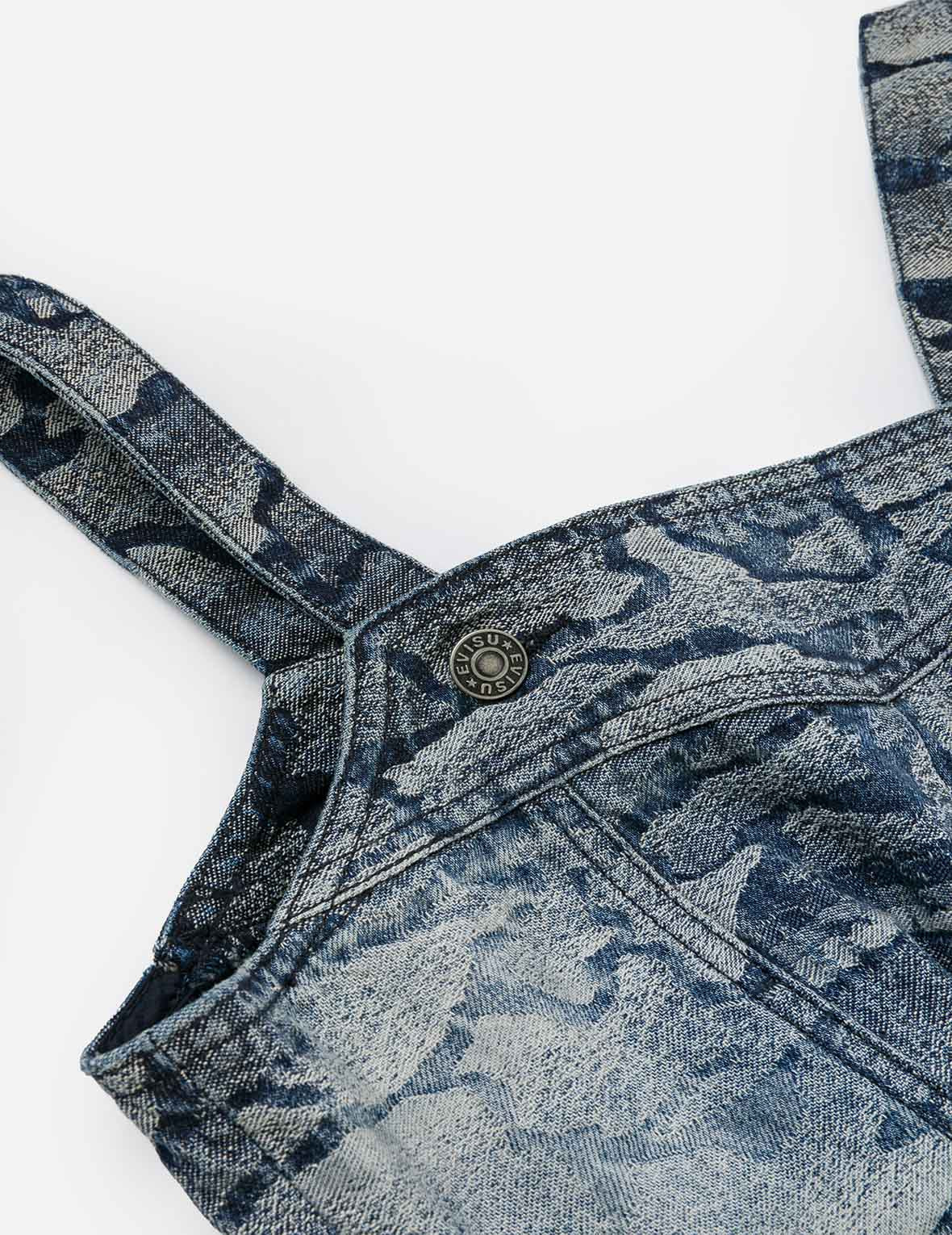 Allover Ishigaki Camouflage Jacquard Fashion Fit Denim Corset - 7