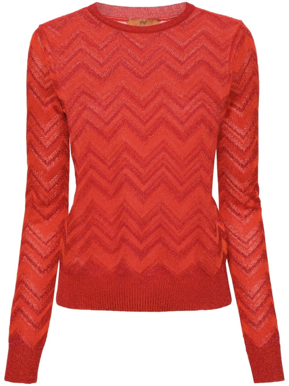 zigzag lurex jumper - 1