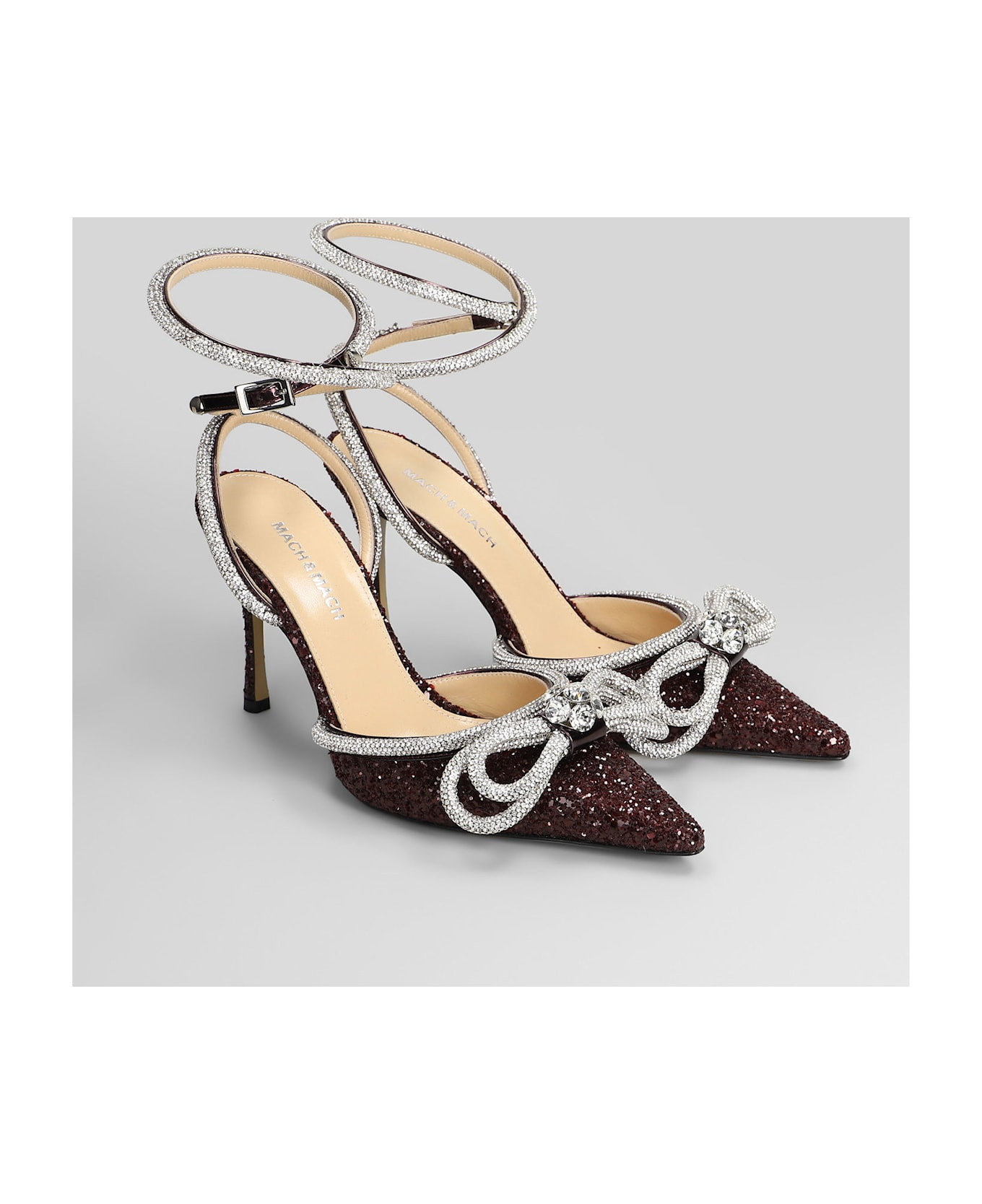 Pumps In Bordeaux Glitter - 2