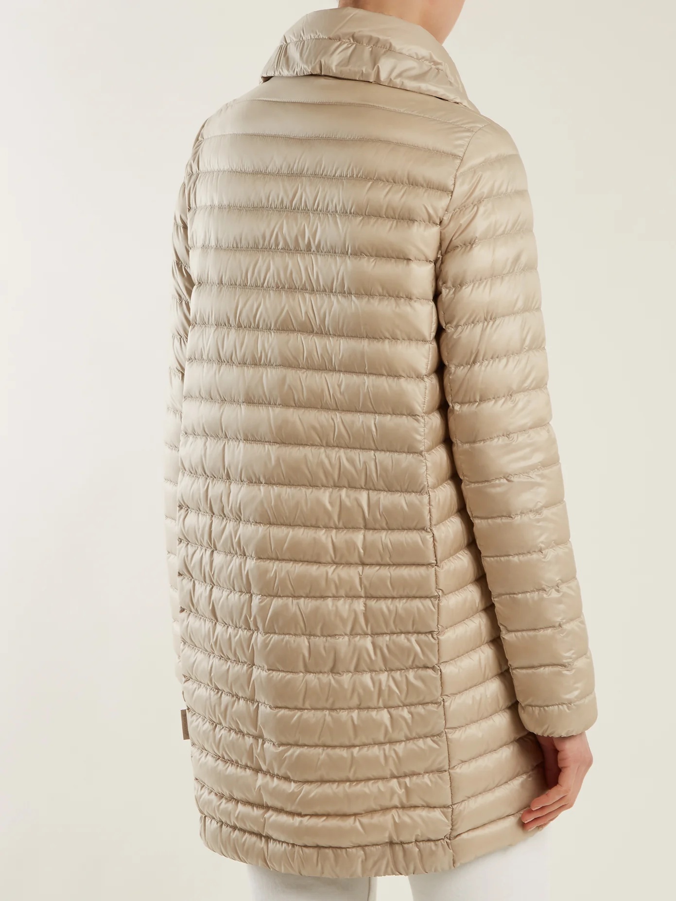 Citrinelle funnel-neck quilted coat - 3