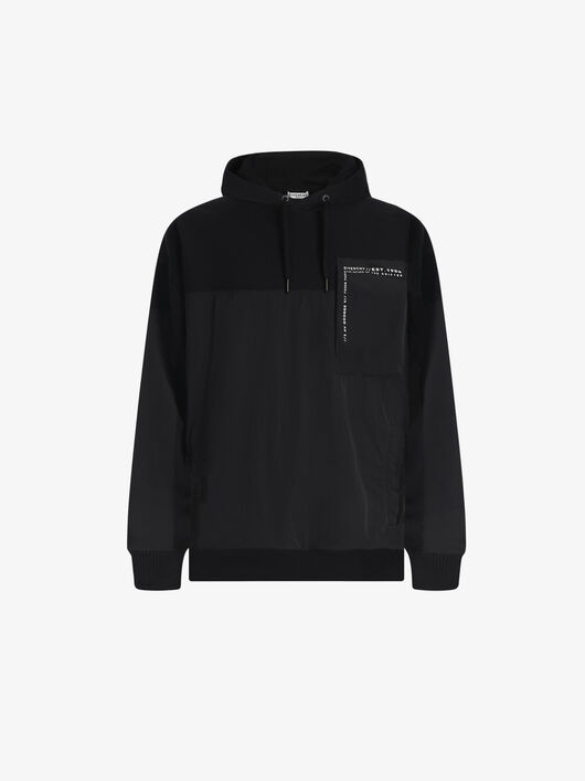 GIVENCHY BI-MATERIAL  HOODIE - 1