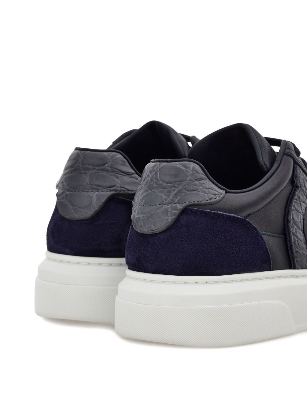 leather panelled sneakers - 5