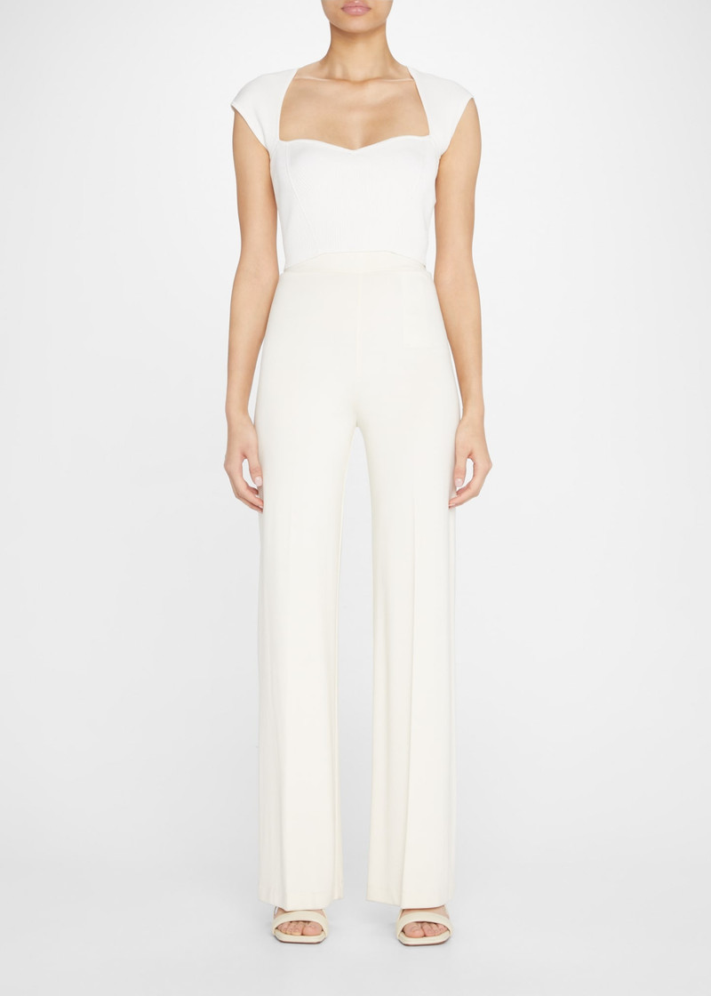 SIMKHAI Abia Sweetheart Rib Crop Top outlook