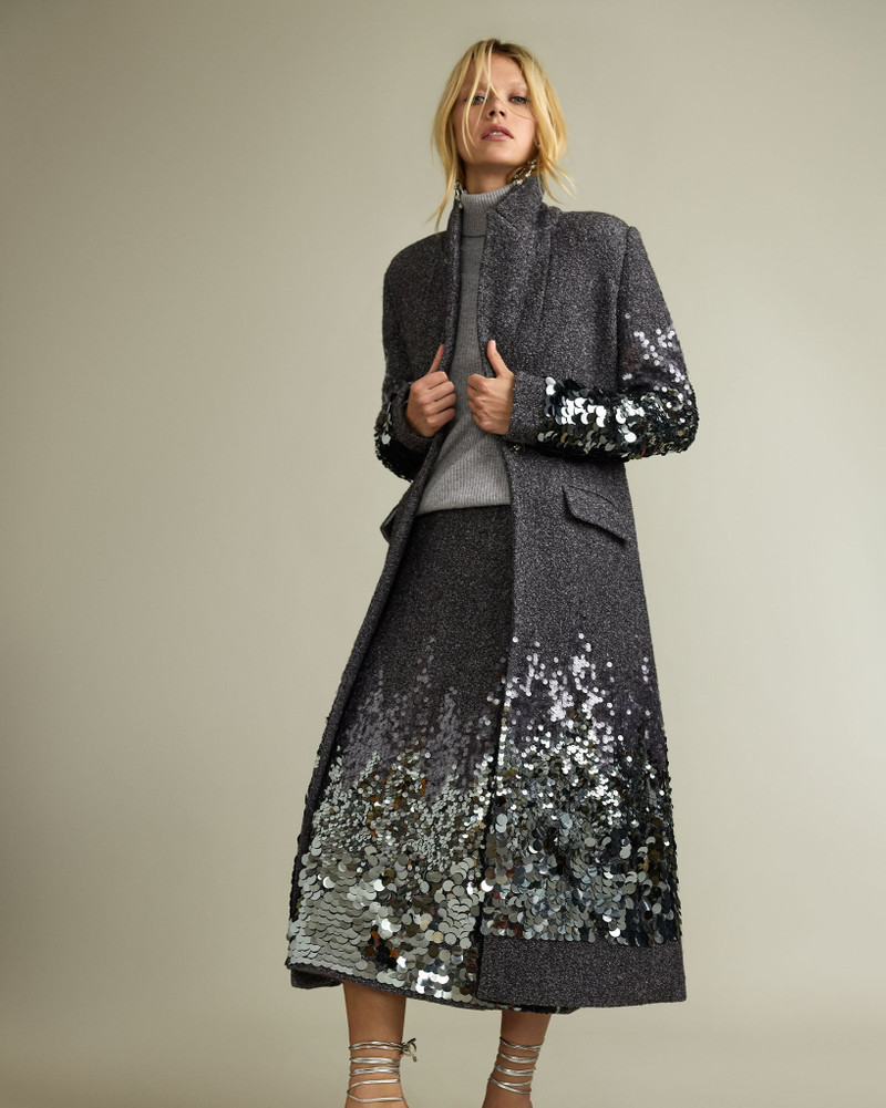 Peter Wool Blend Embellished Midi Skirt 5