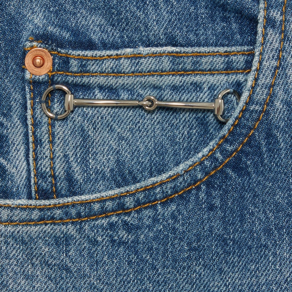 Denim pant with slim Horsebit - 5