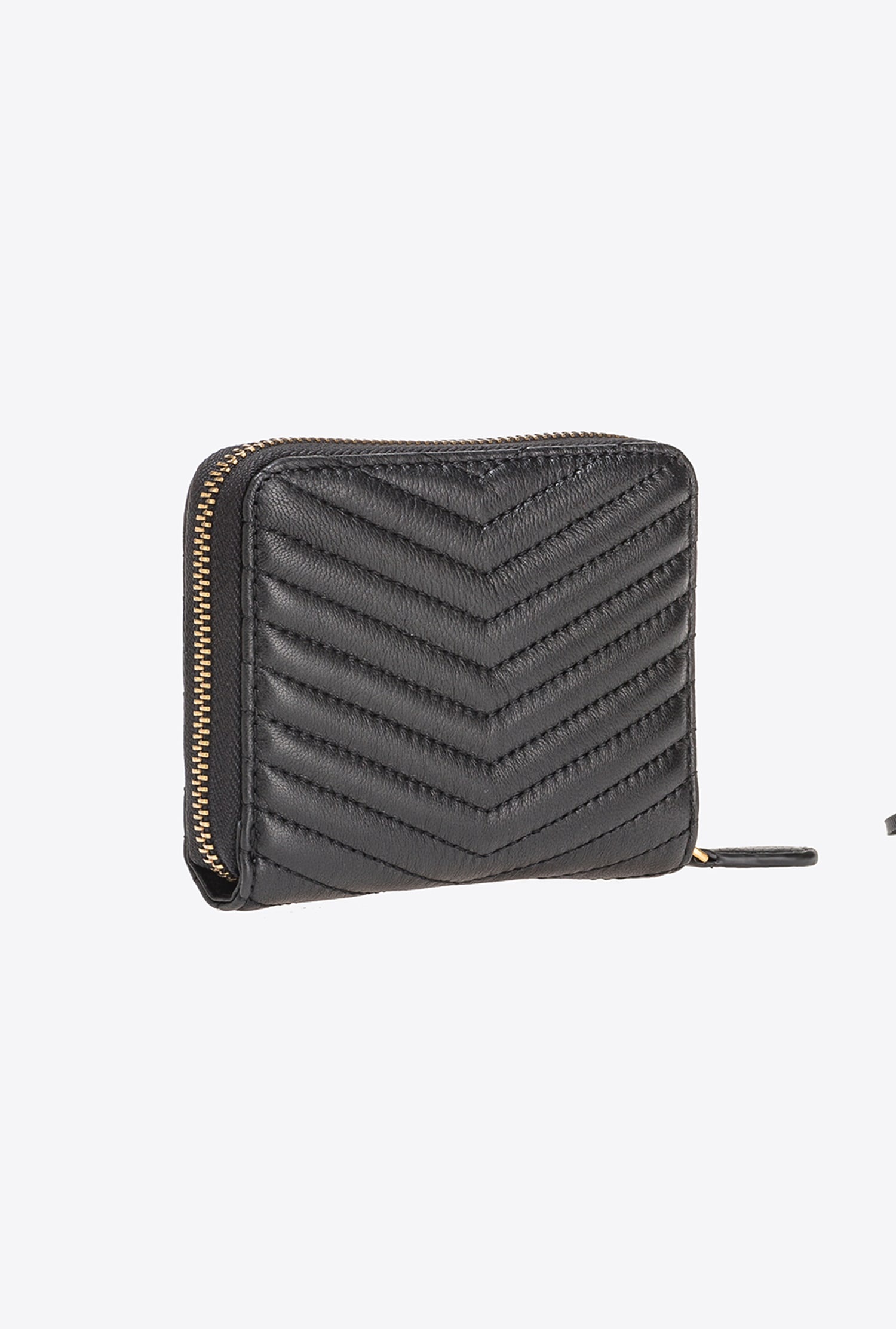 SQUARE QUILTED NAPPA LEATHER ZIP-AROUND PURSE - 2
