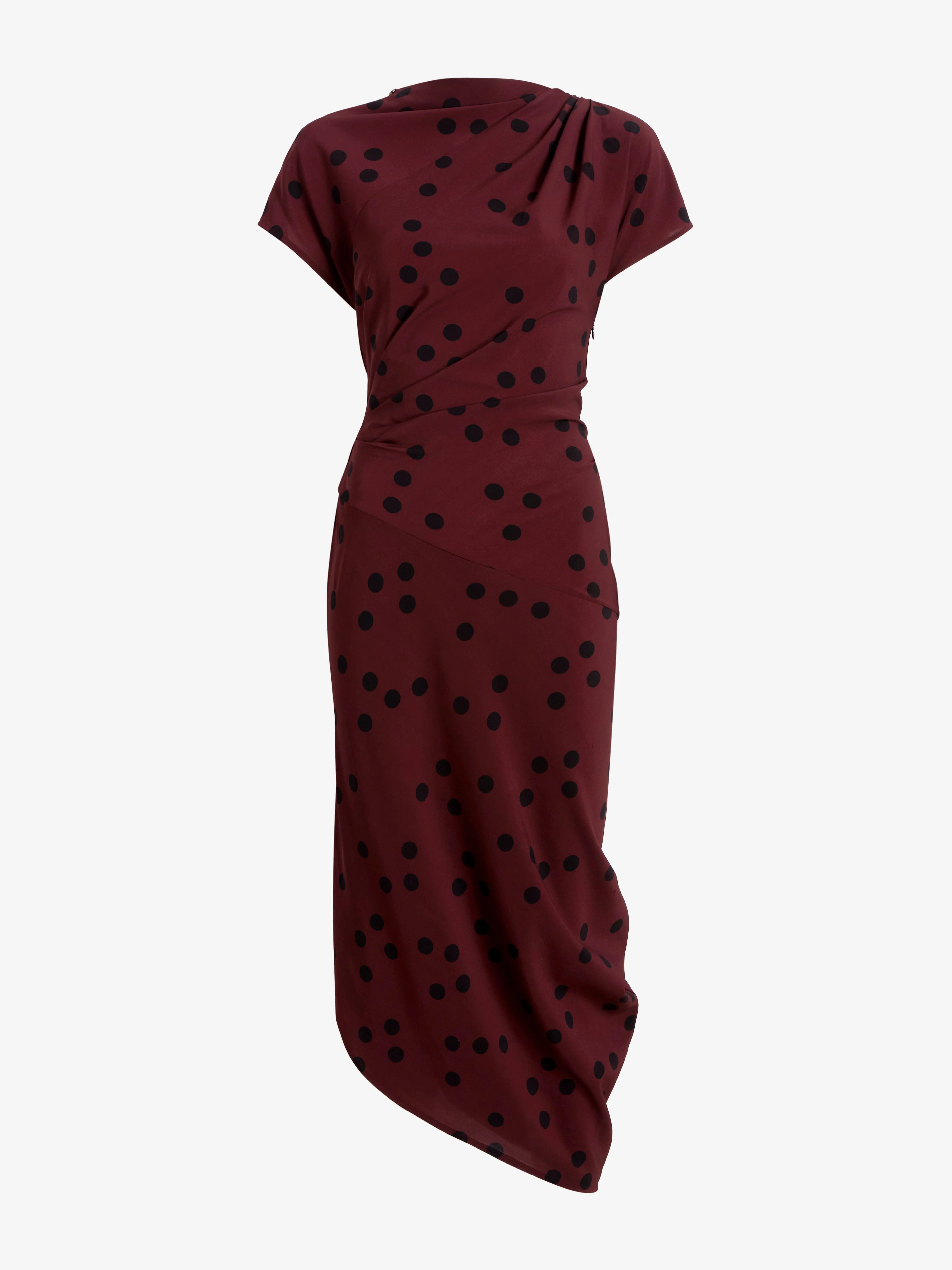 Ren Dress in Printed Dot Stretch Viscose - 1