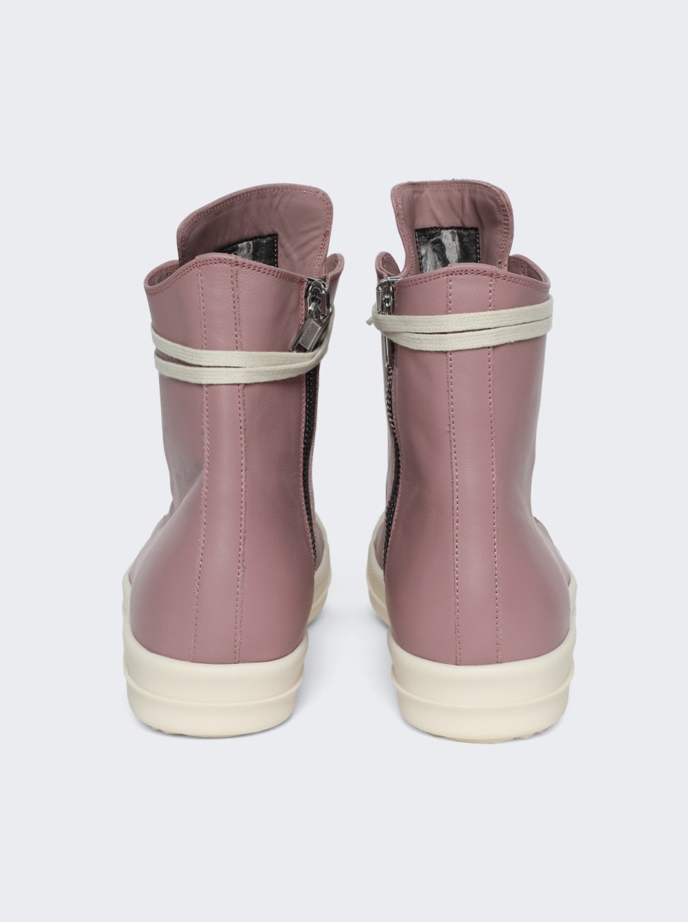 Scarpe In Pelle Sneakers Dusty Pink And Milk - 3
